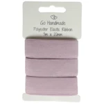 Go Handmade Elastik Bånd: 3 m x 20 mm, Vintage rosa