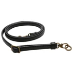 Go Handmade Taskeskulderrem 130 cm, 12 mm, Sort, Bronze
