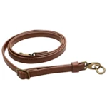 Go Handmade Taskeskulderrem 130 cm, 12 mm, Brun, Bronze