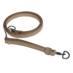 Go Handmade Taskeskulderrem 130 cm, 12 mm, Beige, Sølv