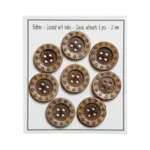 Go Handmade Træknapper med hjerter (8 stk): 21 mm