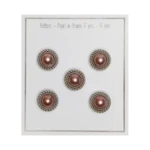 Knapper - Perle i ramme: Pastel brun