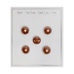 Go Handmade Perleknapper: Rund, Pastel brun
