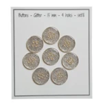 Go Handmade Glitterknapper Guld