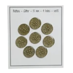 Go Handmade Glitterknapper Grøn
