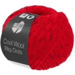 Lana Grossa Cool Wool Big Dots 105 Rød