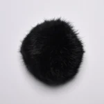 Pompon Kaninhår 10 cm 01 Sort