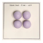 Go Handmade Silikone Perler 18 mm lavendel uni color