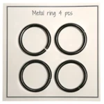 Go Handmade Metal O-ring, 4 stk, 28mm 49 Mørk grå
