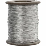 Tråd, Metal look, 0,5 mm, 100 m Sølv