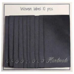 Go Handmade Vævet Label, Handmade, 60 x 32 mm, 10 stk Mørkegrå