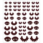 Stickers, Blandet, Ark 15 x 16,5 cm, 1 ark Øjne