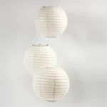 Papirlampe, 20 cm, 1 stk Hvid