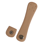 Go Handmade Taskerem m/ sølv tryklås 2x11 cm Abrikos/Sølv