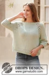 210-19 Mint Tea Sweater by DROPS Design