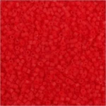 Rocaiperler, Rørperler 1,7 mm Transparent rød