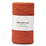 LindeHobby Macrame Lux, Rope Yarn, 2 mm 09 Brændt orange