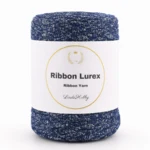 LindeHobby Ribbon Lurex 14 Blue Silver