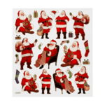 Stickers, Jul, 15 x 16.5 cm, 1 ark Klassiske julemænd
