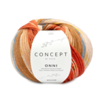 Katia Concept Onni Socks 403 Orange-Blå-Okkergul-Brun