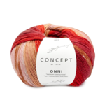 Katia Concept Onni Socks 404 Rød-Camelia-Gul