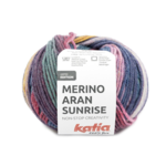 Katia Merino Aran Sunrise 306 Fuchsia-Blå-Okkergul