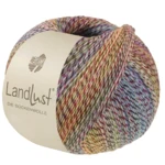 Lana Grossa Landlust Die Sockenwolle 220 Grøn/Mørkerød/Blå/Gul/Lyseblå/Blomme/orange