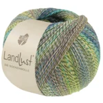 Lana Grossa Landlust Die Sockenwolle 221 Lime/Lys oliven/Mørk oliven/Lysegrå/Lyseblå/Turkis/Jade/Blå