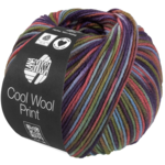 Lana Grossa Cool Wool Print 838 Lyseblå/Grågrøn/Kamel/Erika/Blålilla