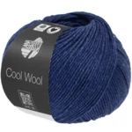 Lana Grossa Cool Wool Mélange 1504 Mørkeblå meleret