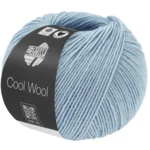 Lana Grossa Cool Wool Mélange 1502 Lyseblå meleret