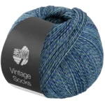 Lana Grossa Vintage Socks 1014 Marine/turkis/grå/midnatsblå meleret