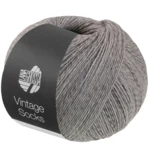 Lana Grossa Vintage Socks 1020 Lysegrå/mørkegrå meleret