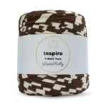 LindeHobby Inspire Print 50 Råhvid med brede mørkebrune striber