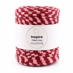 LindeHobby Inspire Print 37 Lyserød med bordeaux striber