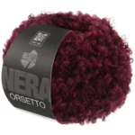 Lana Grossa Orsetto 102 Bourgogne/Sort