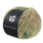 Lana Grossa Basta Mista 120 Jadegrøn/grågrøn/resedagrøn/camel/taupe