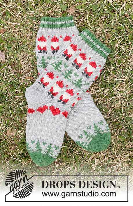 prik bestyrelse intelligens 44-20 Christmas Time Socks by DROPS Design - Køb billigt her