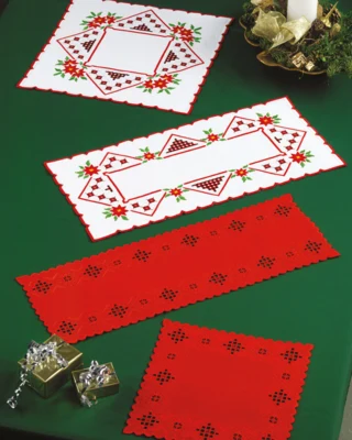 Broderikit Hardanger, rød