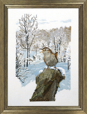 Broderikit Gærdesmutte 26x35 cm R5414