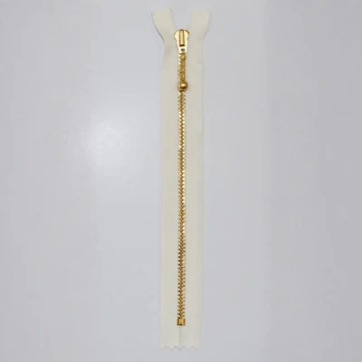 YKK Fast Lynlås, Messing, 4 mm