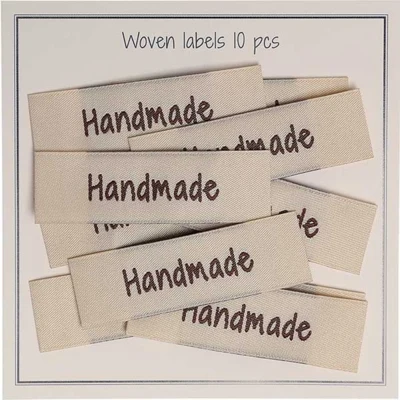 Go Handmade Vævet Label, Handmade, 50 x 15 mm, 10 stk