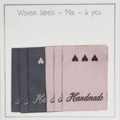 Go Handmade Vævet Labels, 32 x 45 mm, 6 stk.