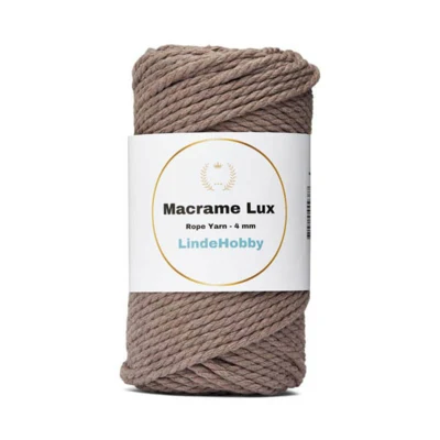 LindeHobby Macrame Lux, Knyttegarn, 4 mm