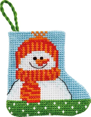 Broderikit Snemand 7 x 7 cm