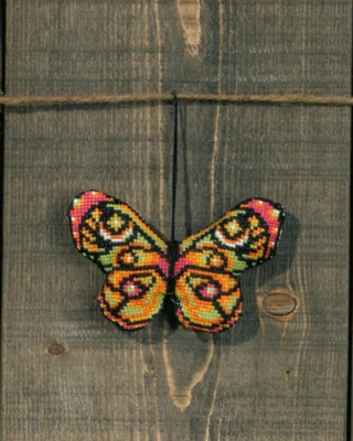 Broderikit Sommerfugl grøn pink m 053/99